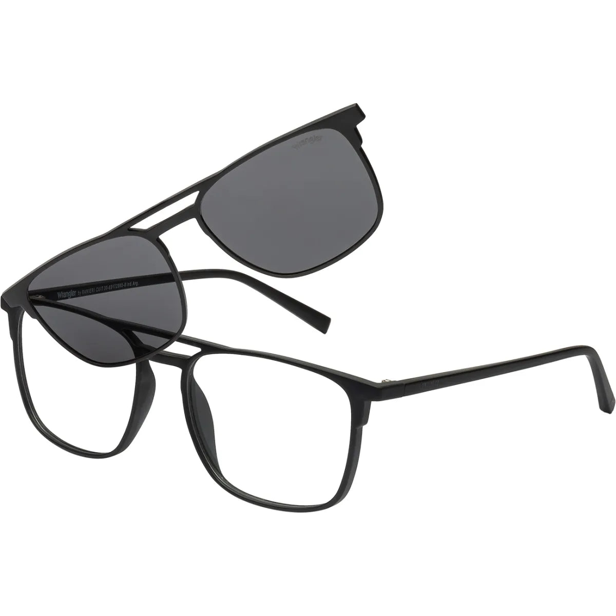 Anteojo Armazon Wrangler 1051 Clip On Polarizado Gafas Color Gris